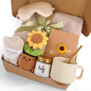 Ladies' Gift Baskets, Unique Birthday Gifts for Women, Recovery Gift Baskets, Sunshine Sunflower-Themed Gifts, Sunshine Care Gift Boxes, Thoughtful Care Gift Sets