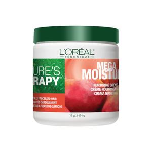 L'Oral Technique Nature's Therapy Mega Moisture Creme - Deep Conditioning & Detangling Hair Mask, Softens and Adds Shine With Botanical Extracts, For All Hair Types, 16 Oz, 6oz