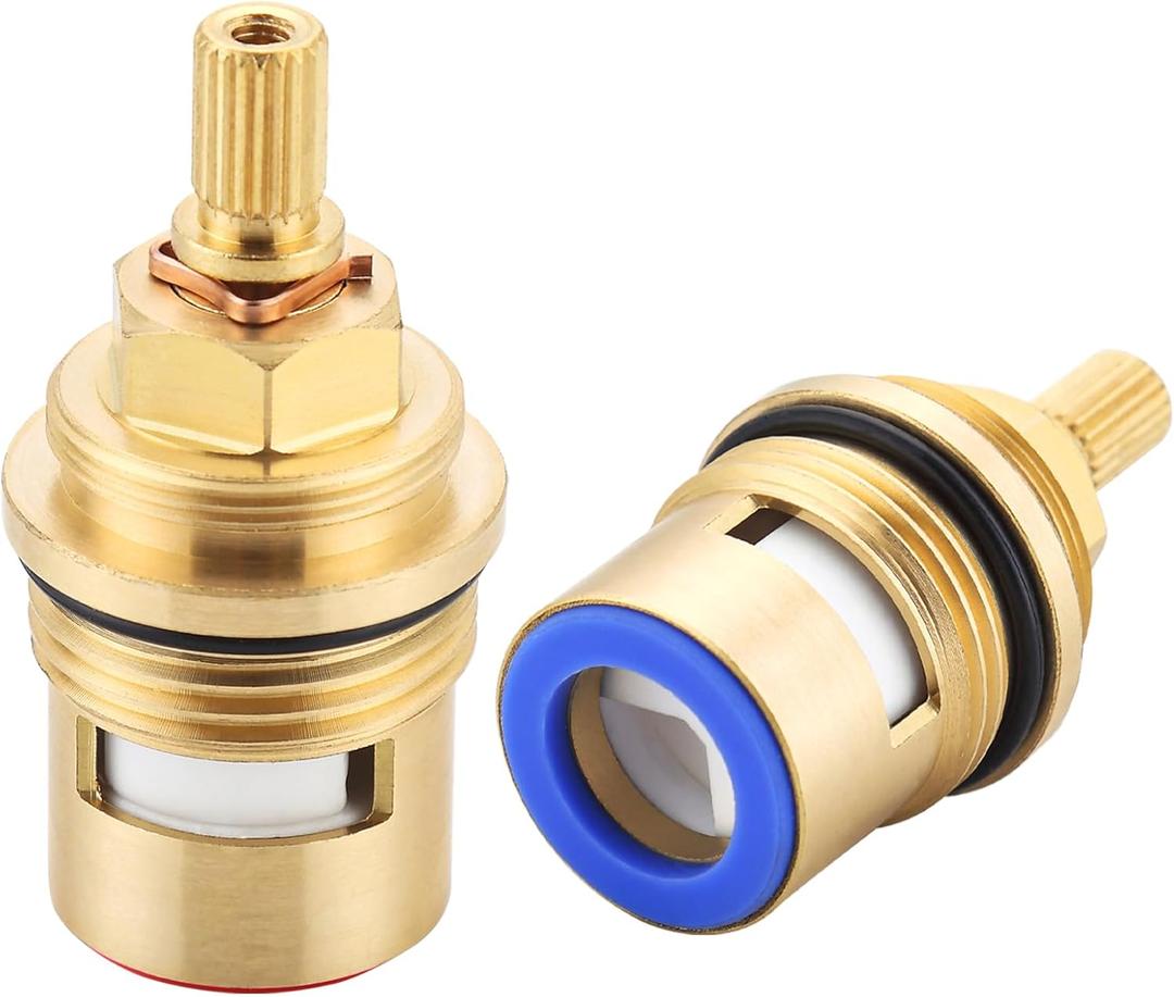 Ceramic Valve for Kohler 1000187 & 1000188, 3/4" Ceramic Cartridge Counterclockwise Close & Clockwise Close, Faucet Cartridges Replacement Assembly, Fits for Kohler Bath Faucet