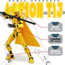 T13 Already Assembled Action Figure Accessories,T13 Multi-Jointed Movable 3D Printed Toys (Yellow-)