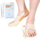 Bunion Corrector Socks for Big Toe Pain - Adjustable Hallux Valgus Brace Sleeve, Ultra-Thin & Breathable for Day/Night, Invisible in Shoes, 1-Pair (Large)