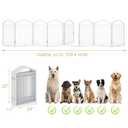 BHG Metal No-Assembly Freestanding Dog Gate with Door Walk Through, Extra Wide 192", Extra Tall 32" Pet Gate, Accordion Puppy Folding Playpen Dog Fence, with 2PCS Support