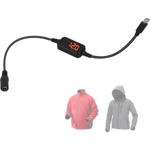 12V Heated Jacket Battery StepUp Adapter for Milwau-kee, M-12, Makita, AEG Gear,Snap-on, Metabo, Craftsman.Cable TypeC to DC 5.5mm (Only Suitable for 12v Heating Jackets)