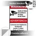 2 Pack Video Surveillance Signs Bilingual 12 8 Inches Rust Free Aluminum UV Protected Reflective Waterproof Sign with Pre-drilled Holes for Indoor Outdoor Use