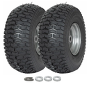 2 Pack) WEIZE 15x6.00-6 Tire and Wheel Assembly, Replacement Riding Lawn Mower Front Tires, Compatible with Craftsman Riding Lawn Mowers, 3" centered Hub, 3/4" Bushing