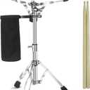 Snare Drum Stand Snare Stand with Drumstick Holder and a Pair of 5A Drum Sticks Fit for 8 to 15 Inch Snare Drum and Practice Pad, Adjustable Height 15.8 to 22.8 Inches for Drum Beginners