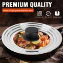 Universal Lid for Pots and Pans Skillets, Stainless Steel Pan Cover Fits 6-7-8 Inch Cookware,Replacement Frying Pan Cover, Cast Iron Skillet Pot Lids with Heat Resistant Knob