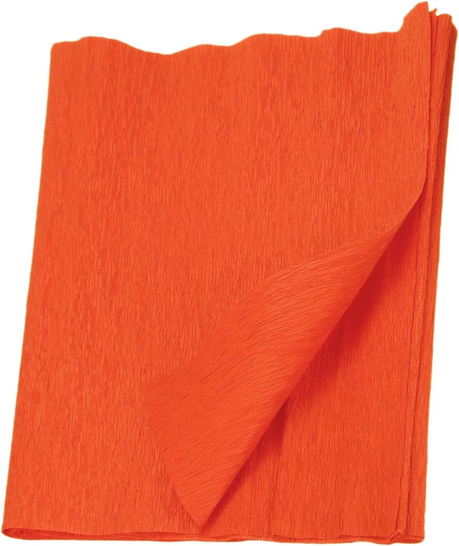 MECCANIXITY Crepe Paper Roll 7.5ft Long 20 Inch Wide for Wedding Ceremony Various Large Festivals Decoration, Orange