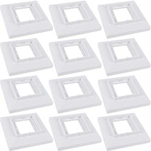 Dynaming White Mount Base for Solar Post Lights, Fit for 4x4, 5x5 or 6x6 Vinyl/Wooden Post (12 Pack)
