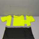 High Visibility Shirts Quick Dry Safety T Shirts with Reflective Strips and Pocket Short Sleeve Mesh Hi Vis Construction Work Class 2 Shirt for Men/Women Black Bottom Lime,Medium