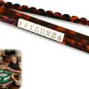 Mahjong Racks for American Mahjong, 20 in Acrylic Mahjong Tile Holder, Tortoiseshell Magnetic Pusher Rack, 1 Pack, Orange