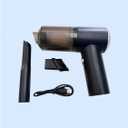 High - Power Handheld Vacuum Cleaner for Home & Car Users - USB Charging, Strong Suction Wireless Cleaning Tool (Black)