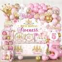299pcs Princess 5th Birthday Decorations, All-in-One Set for 25 Guests | Easy setup, Includes candle, sash, tableware, backdrop, banner, balloon arch, and more for girls 5th birthday