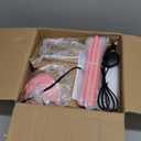 COSYLUX Modern Floor Lamp for Living Room, Industrial Tall Standing Lamp for Bedroom, Metal Shade Reflecting Light Reading Floor Lamp for Office, Nursery Room, Corner(Light Pink)