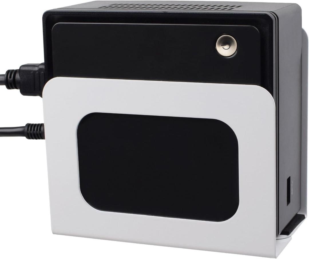 Adjustable Cable Box Mount Small Modem Wall Mount for Small Wide Media Devices Like Cable Boxes, Modems,DVD Players, Beelink Mini PC, Apple TV, Mac mini,Roku and More(Wide)