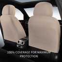 HChengkikz Car Seat Covers, Quilting Leather Seat Covers Full Set, Waterproof Faux Leather Automotive Seat Covers for Cars, Universal Car Seat Protectors Fit for Cars, Suvs, Trucks, Airbag Compatible