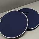 Outdoor Bistro Chair Cushions Set of 2, Waterproof 15 inch Round Seat Cushions with Ties for Patio Deck Furniture