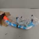 Kids Snorkel Set Dry Top Snorkeling Gear for Kids Youth Boys Girls Junior Age 5-15,Tempered Glass Swimming Diving Mask and Snorkel Set 180 Degree Panoramic View (Blue)