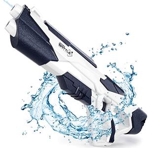 Electric Water Guns for Adults Kids, Full Auto Water Gun up to 32-50 FT Range, Auto Water Absorption & Precise Water Column, Squirt Guns for Swimming Pool Beach Party Games - Water Blaster Blue