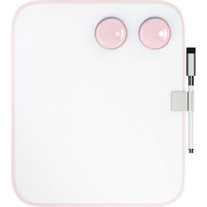 Magnetic Dry Erase Board for Locker, 6" x 8" Small Whiteboard with Black Frame, Marker and 2 Magnets  Mini Message Board for School, Home, Office, Classroom (Pink)