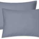 EXQ Home Toddler Pillowcases Zippered 13x18 Travel Pillow Case Set of 2, Small Pillow Case Fits Baby Pillow Sized 12x16, 13x18, Kids Pillowcases 2 Pack Machine Washable (Blue Grey)