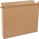 BOX USA Side Loading Shipping Boxes Large 30"L x 5"W x 24"H 10-Pack - Corrugated Cardboard Box for Moving, Mailing, Packing, Packaging and Storage