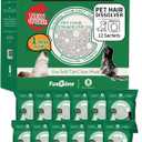 FURGONE Pet Hair Dissolver Washing Machine Cleaner Powder, 12 Sachets | Cleans pet bedding and washer tubs to remove pet hair, odors and residue. Designed for dog and cat homes, 1-Year Supply