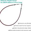 80833 Automatic Transmission Shifter Cable Eyelet End, Replacement for B&M Automotive Heavy Duty Performance Shifter Cable, 5ft Long Af72-1002 BMM-80833 0.375" Outer Diameter Red