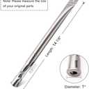 BBQ-Element Stainless Steel Grill Burner Tubes Replacement for Nexgrill 720-0830H, 720-0783E, 720-0864, Gas Grill Pipe Burners for Kenmore, Kitchen Aid, Nexgrill 720-0830A Gas Grill.(4 Pack)