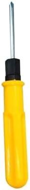 Mini Yellow Handle Small Screwdriver Change Cone Home Repair Tool A Word Cross(2 inch 3mm)