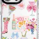 for iPhone 15 Pro Case, Floral Celebration Collage with You Got This, Military-Grade Drop Protection, Party Soft Slim TPU Protective Cover with Camera Protection for Women & Girls (ItalianBeach)