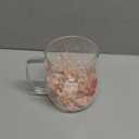 Real Flowers Inside Clear Glass Tea Cup, Double Wall Borosilicate Coffee Mug for Latte Cappuccino, Cute Aesthetic Floral Glassware, Romantic Gifts for Her Girlfriend Sister (Pink)