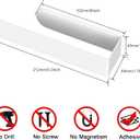 HUFEEOH 2 Pack Adhesive Hand Towel Holder, Kitchen Towel Rack Towel Bars Wall Mounted, Stainless Steel Bath Towel Hanger for Bathroom Hotel Kitchen (White, 8 Inch(2PC))