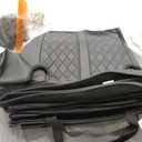 for Dodge Ram Leather Seat Covers, 2019-2026 Crew Cab 1500 Big Horn Rebel Lone Star, Custom Truck Seat Cover Full Set, Pickup Protectors Accessories, Black (40/60 Split Flat Bench)