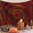 FENDROM Popular Handicrafts Indian hippie Bohemian Psychedelic Peacock Mandala Wall hanging College Dorm Beach Throws Table Cloth Bedding Tapestry (118"L x 71"W)