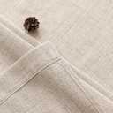 MIULEE Faux Linen Curtains 54 Inch Length 2 Panels Natural Semi Sheer Curtain with Back Tab Rod Pocket, Light Filtering Window Privacy Burlap Drapes for Living Room Bedroom 42W x 54L Linen