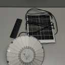 Solar Shed Light Outdoor Indoor Solar Powered Motion Sensor Light 198LED 1200LM Daytime Work Light with 5 Lighting Modes Remote Control IP65 Waterproof Solar Hanging Barn Ligh for Home Gazebo Shop (Black)