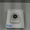 Gaiatop Desk Fan with Touch Control, 4000mAh Battery, 5 Speeds Ultra Quiet Bedroom Fan with LED Display, 90 Tilt, 7.7 Inch USB-C Rechargeable Desktop Fan for Dorm Office Room Home Office, Black