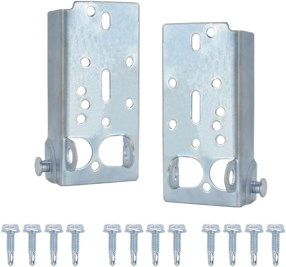Garage Door Bottom Lifting Brackets for 7/16in Stem Roller Left and Right with Bolts - 1Pair