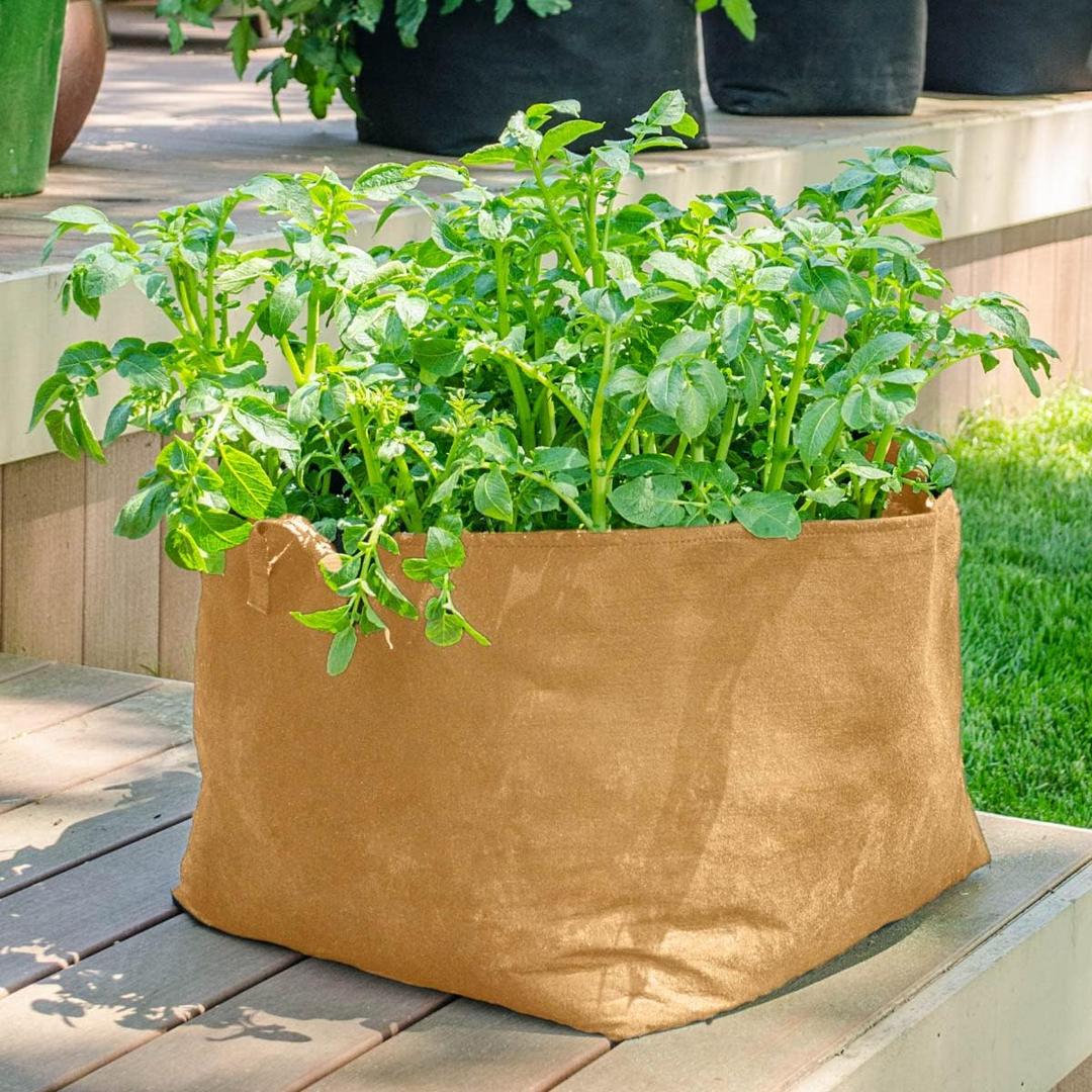 GARDENS ALIVE! Grow Tubs Tan Fabric Garden Containers-Heavy Duty containers That Encourage Healthy Roots; 20 gal