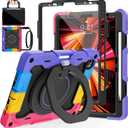 ROISKIN for iPad Air 11 inch M4/M3/M2 Case, iPad Pro 11 inch 4th/3rd/2nd/1st Generation,iPad Air 5th/4th 10.9 inch Case,Heavy Duty Shockproof with 360 Stand Handle Shoulder Strap Pen Holder for Kids