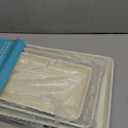 3-Pack Blue Ceramic-Coating Baking Sheet Pans, PFOA/PFOS/PTFE-Free Nonstick Cookie Sheet Trays, 0.8mm Thick Heavy Duty, with Diamond Texture, Replacement Toaster Oven Tray for Everyday Baking