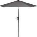 6 Ft Outdoor Patio Umbrella, Easy Open/Close Crank and Push Button Tilt Adjustment - Gray Market Umbrellas