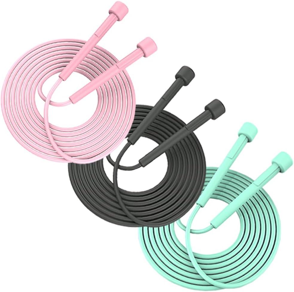 DYDSTRNG 3 Pack Lightweight Adjustable Kids Jump Rope Home Fitness, Tangle Free Skipping Rope, Speed Jumping Rope for Kids, Women Men Jumping Rope for Workout