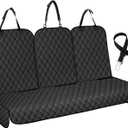 Dog Car Seat Cover for Back Seat - Waterproof, Non-Slip, Pet Bench Seat Covers, with 60/40 Split Bench Fit, Universal Size for Sedans, Trucks & SUVs, Machine Washable, Non-Stick Fur & Durable, S-Black