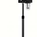 Stand Professional Ozone Facial Steamer with Touch Control, Hot Mist Function, Adjustable Height & Rolling Base, 360 Rotatable Nozzle, Use for Home, Salon SPA (Black)