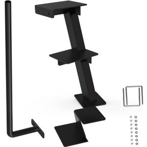 Trailer Step with Handle, Dual-Step Universal Boat Hauler Step, Supports Up to 500 lbs, Suitable for Various Types of Boat Hauler Frames, Black Heavy-Duty Hauler Step, Includes a Bonus Step