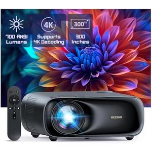 NexiGo PJ40 (Gen 3) Projector with WiFi and Bluetooth, D65 Calibrated, Native 1080P, 4K Supported, Projector for Outdoor Movies, 20W Speakers, Home Theater, Compatible w/TV Stick,iOS,Android 