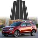 LANZMYAN Window B+C Pillar Post Window Trim Kit Compatible with Chevrolet,Door Pillar Moldings Stickers Set Vinly Decal Decorative Sticker for Equinox 2010-2017（Carbon Fiber）