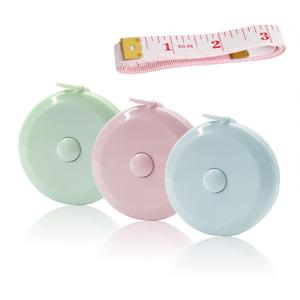 3 Pack Tape Measures Retractable Measuring Tape for Body, 60-Inch 1.5 Meter Dual Sided Flexible Ruler for Craft Fabric Cloth Sewing Tailor Weight Loss Body Measuring Tape (Macaron Blue, Pink, Green)